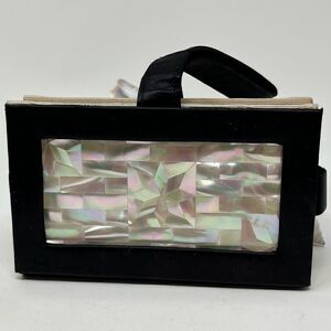 Marhill MOP, vintage compact wristlet.